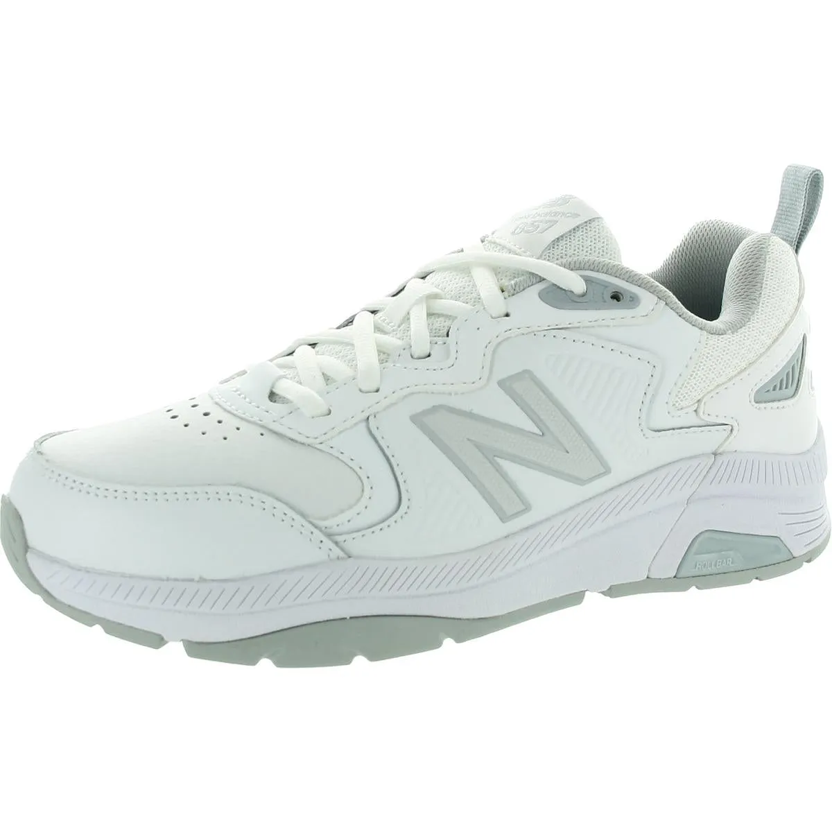 857 Womens Leather Lace Up Walking Shoes