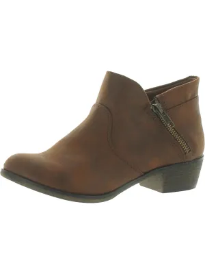 Abby Womens Faux Leather Ankle Ankle Boots
