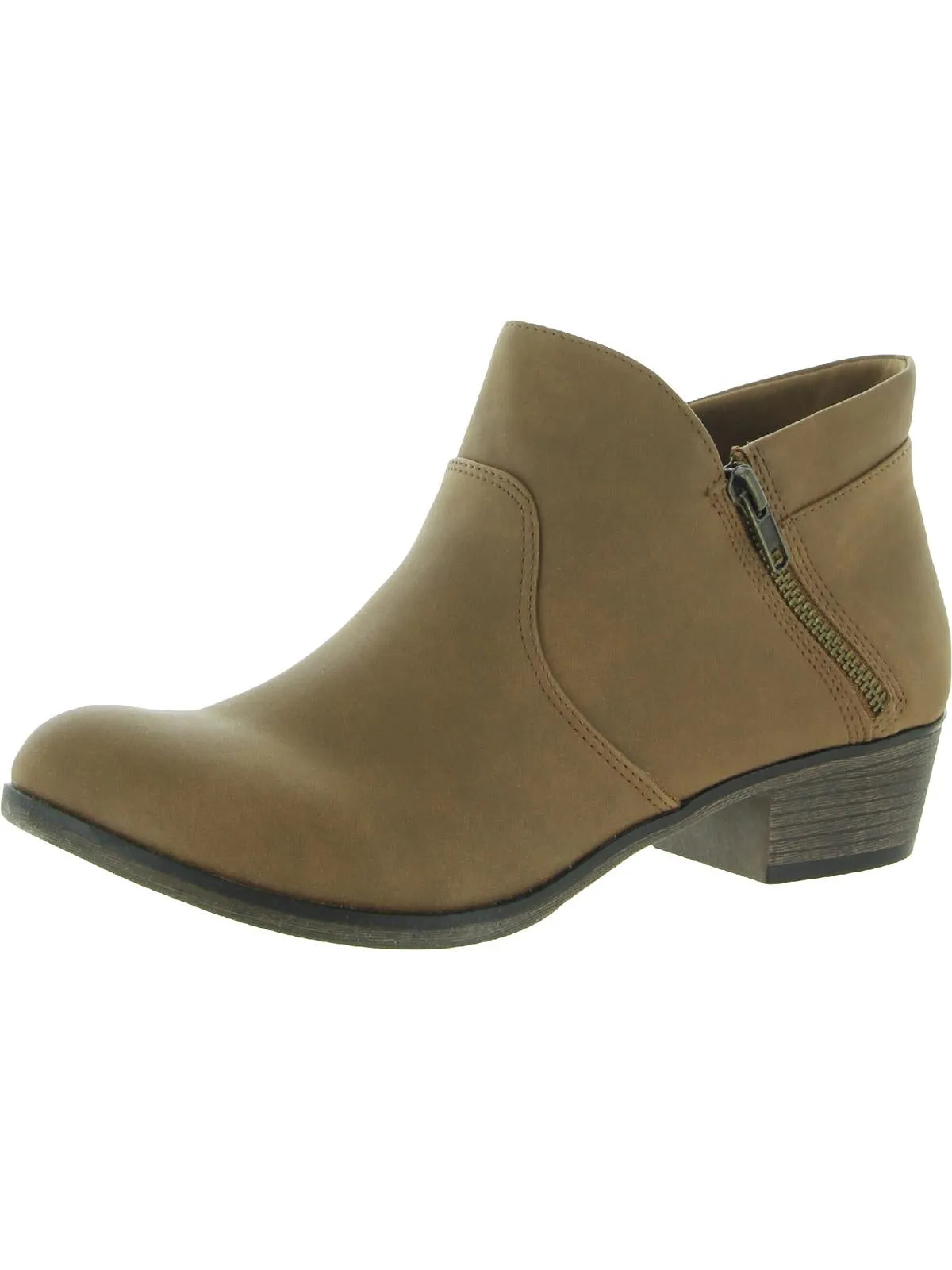 Abby Womens Faux Leather Ankle Ankle Boots