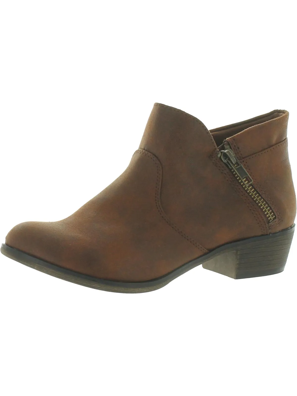 Abby Womens Faux Leather Ankle Ankle Boots