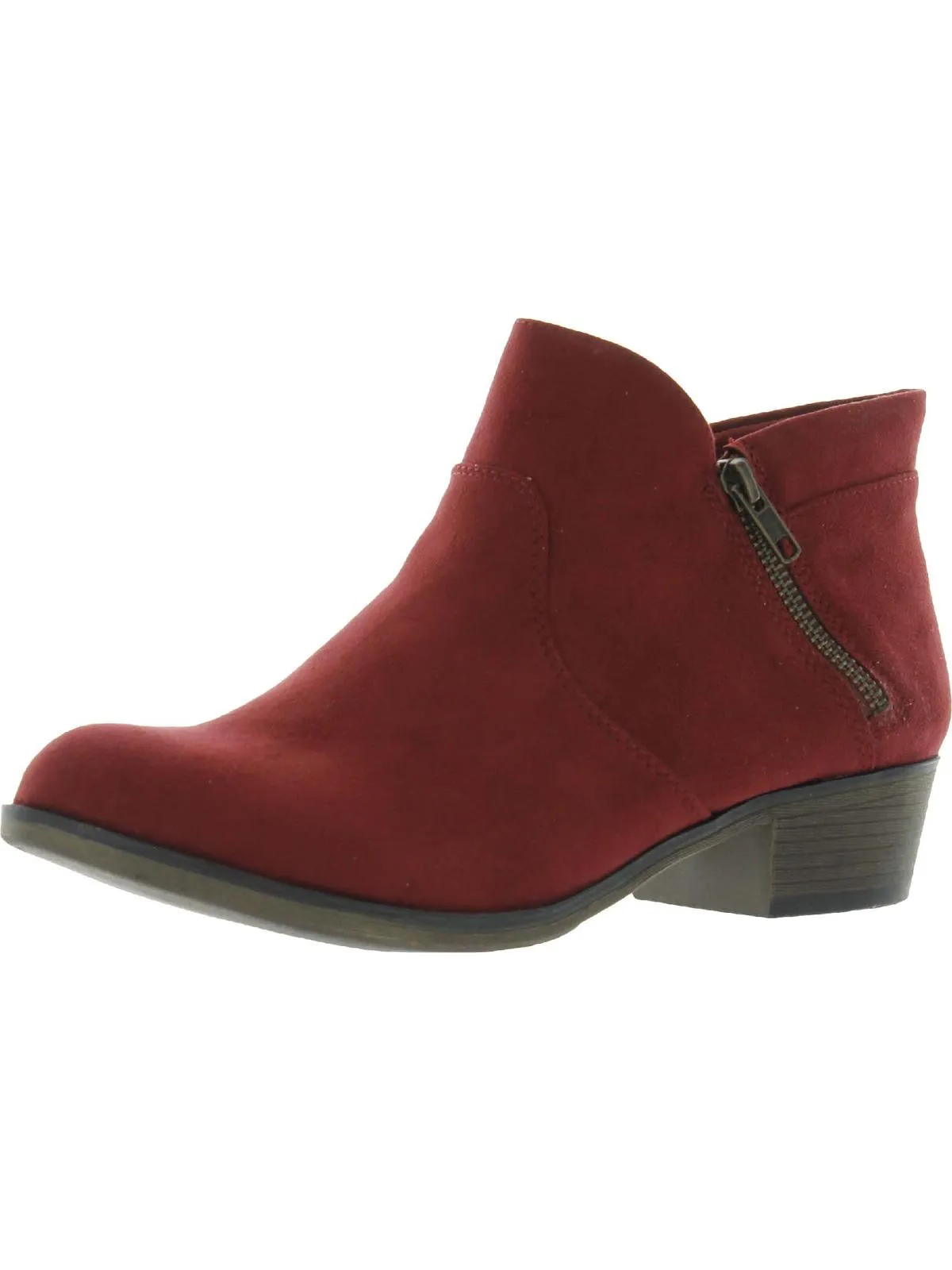 Abby Womens Faux Leather Ankle Ankle Boots