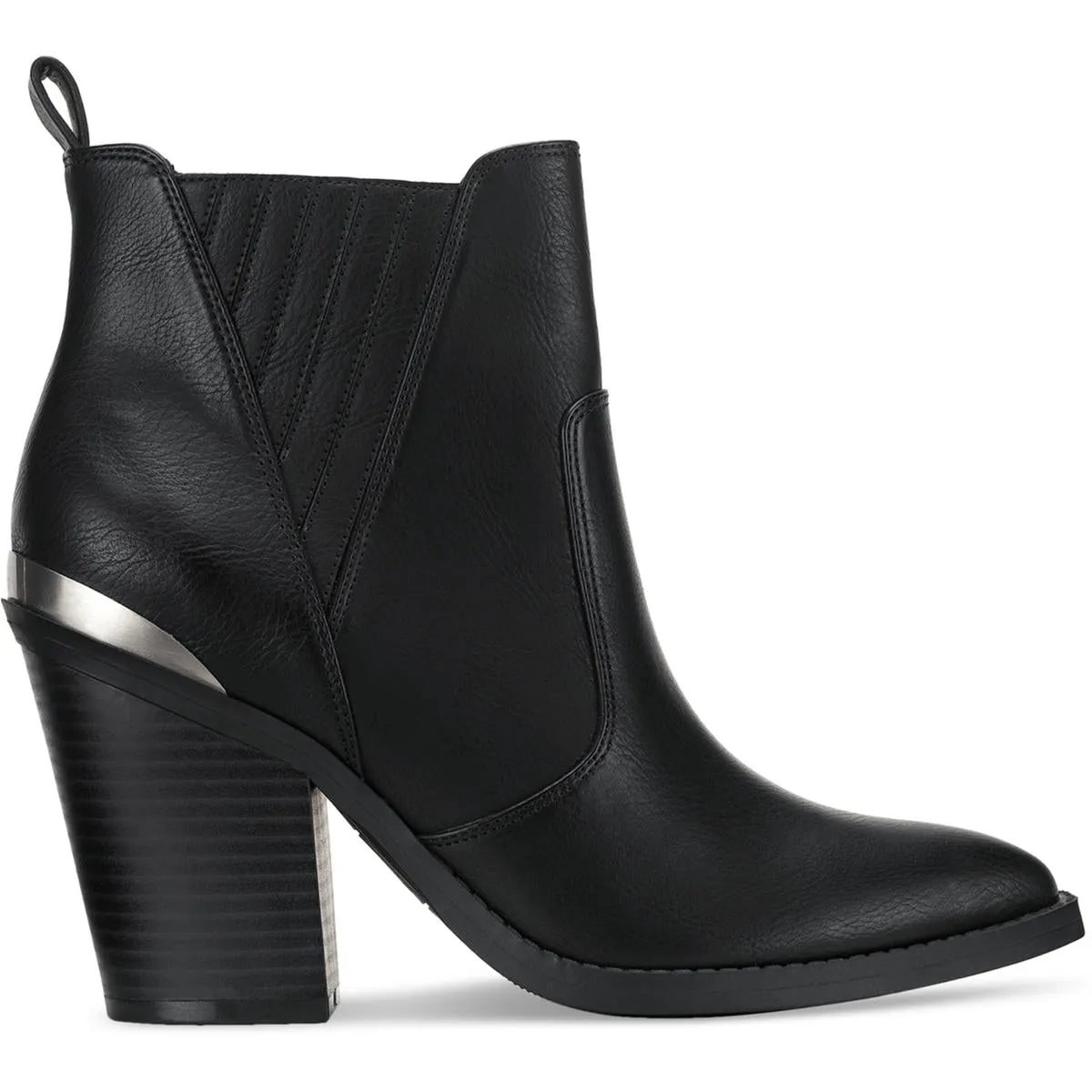 Abiigail Womens Faux Leather Pointed Toe Ankle Boots