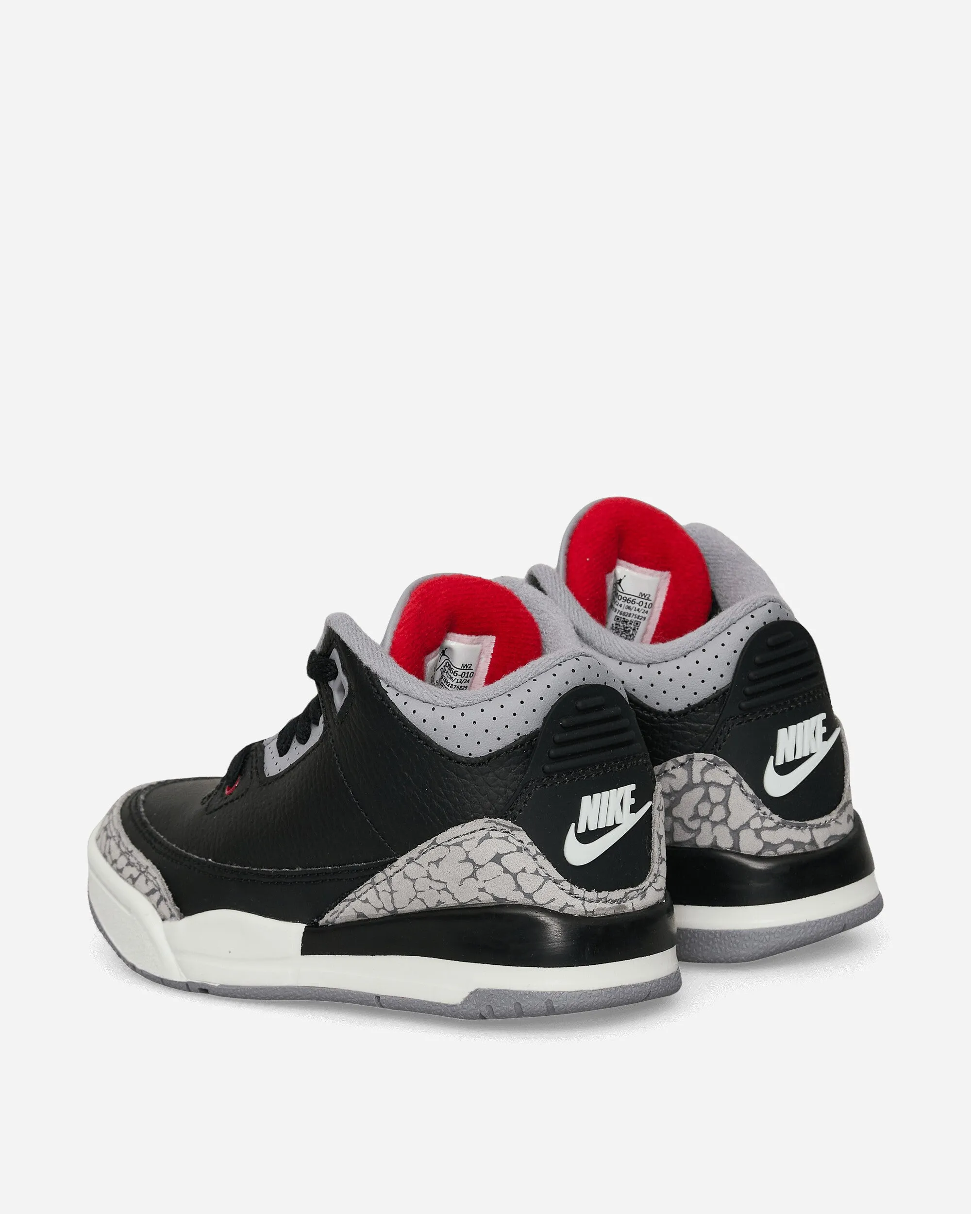 Air Jordan 3 Retro (PS) Sneakers Black Cement
