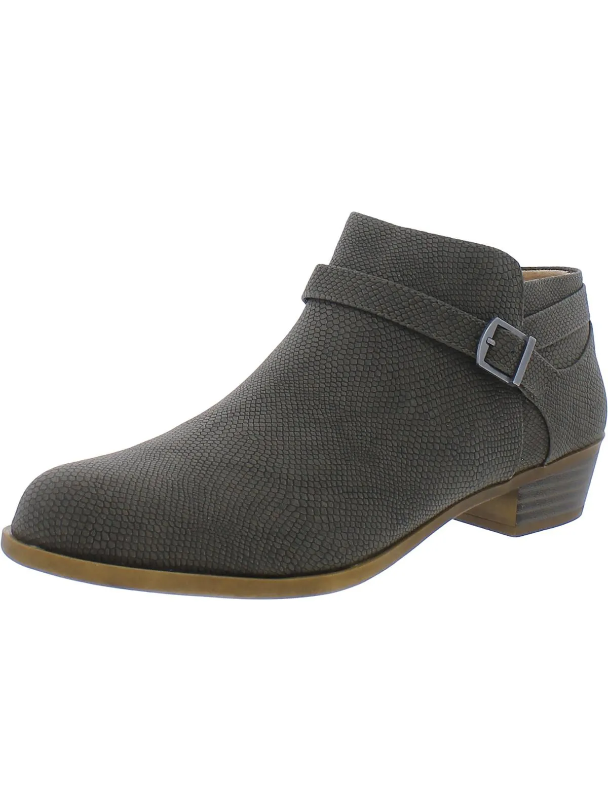 Aleander Womens Faux Leather Ankle Booties