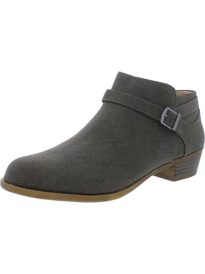 Aleander Womens Faux Leather Ankle Booties