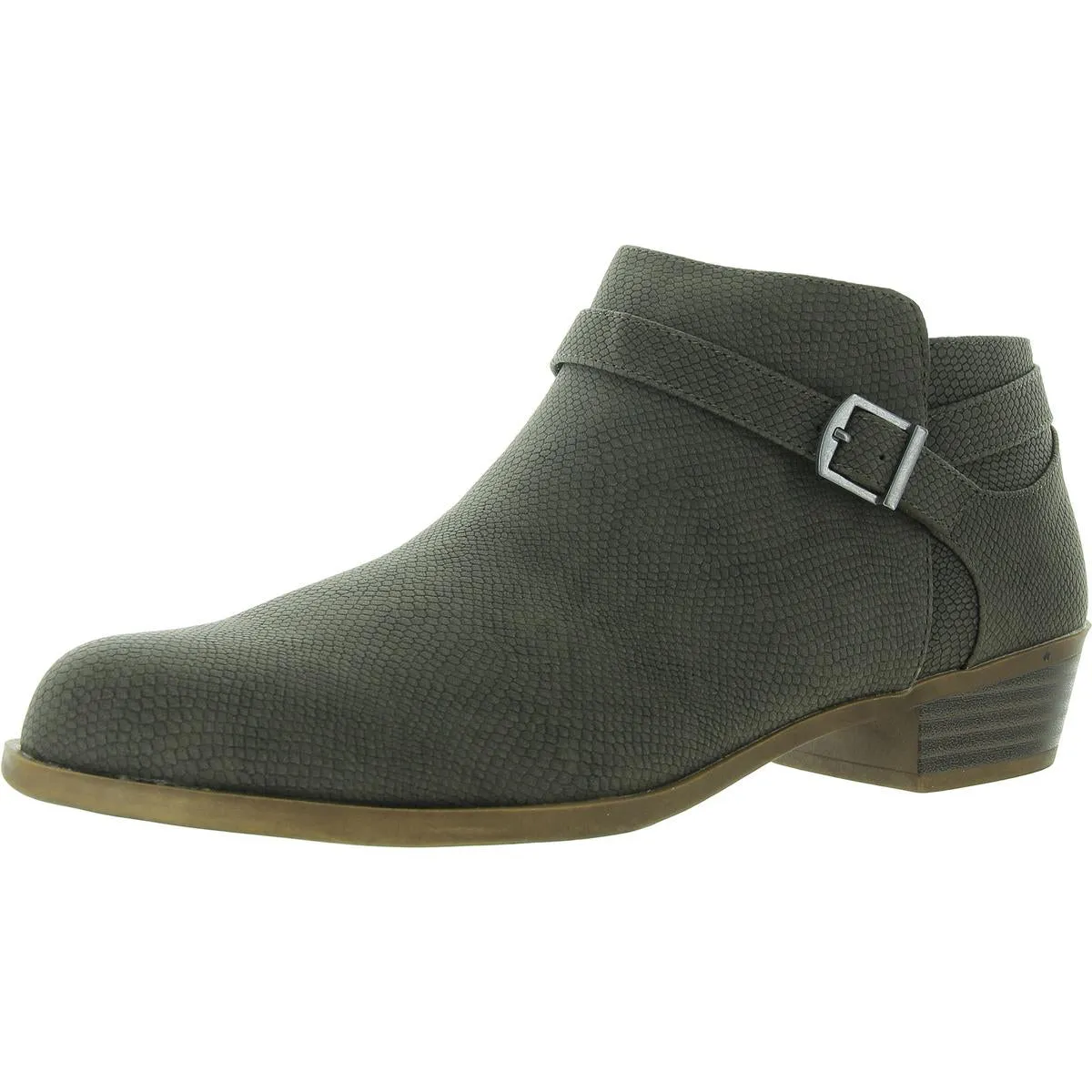 Aleander Womens Faux Leather Ankle Booties