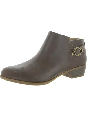 Antonia  Womens Faux Leather Comfort Booties