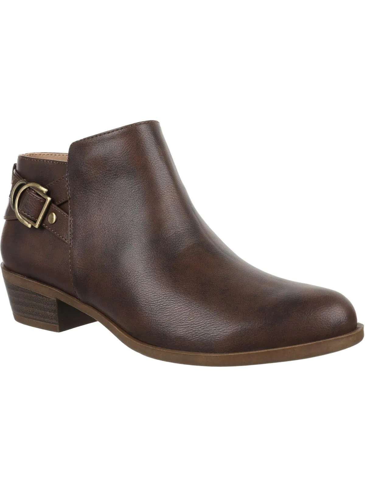 Antonia  Womens Faux Leather Comfort Booties