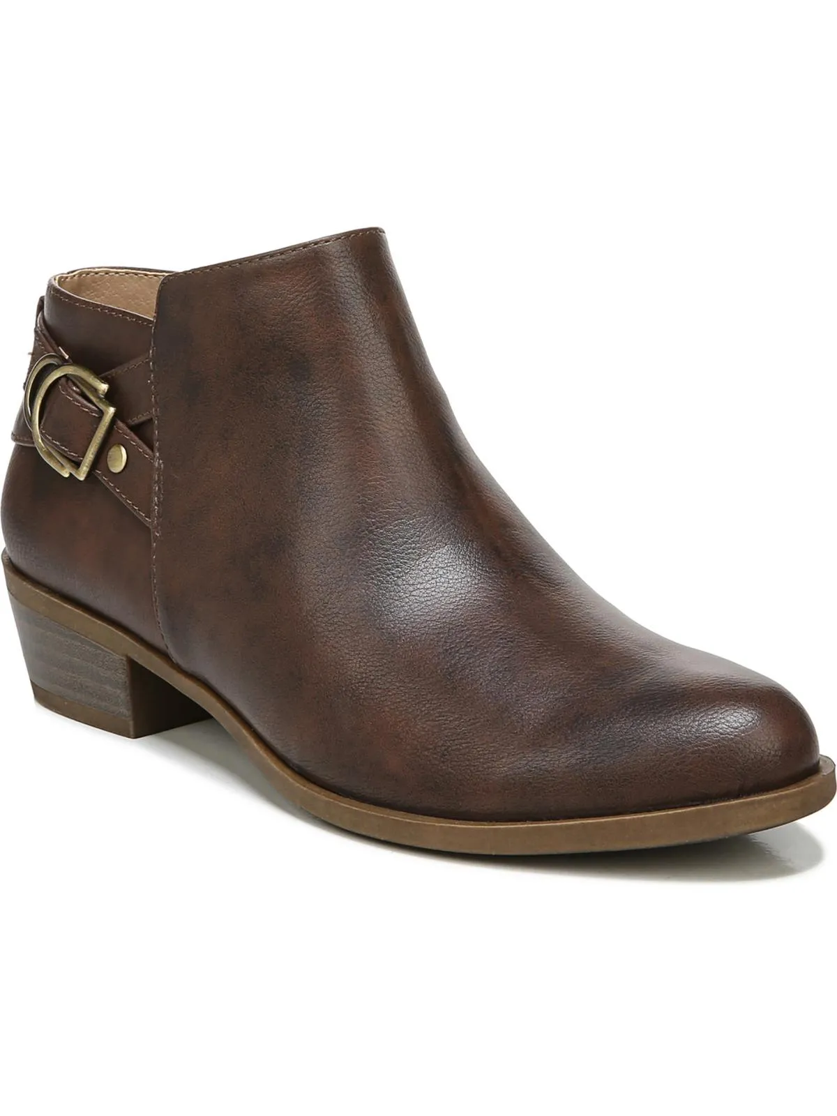 Antonia  Womens Faux Leather Comfort Booties