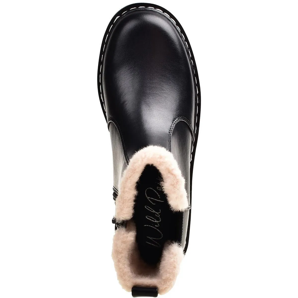 Armery Womens Faux Fur Side Zip Ankle Boots