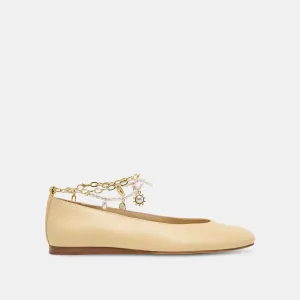 BAIDEN BALLET FLATS WARM NATURAL LEATHER