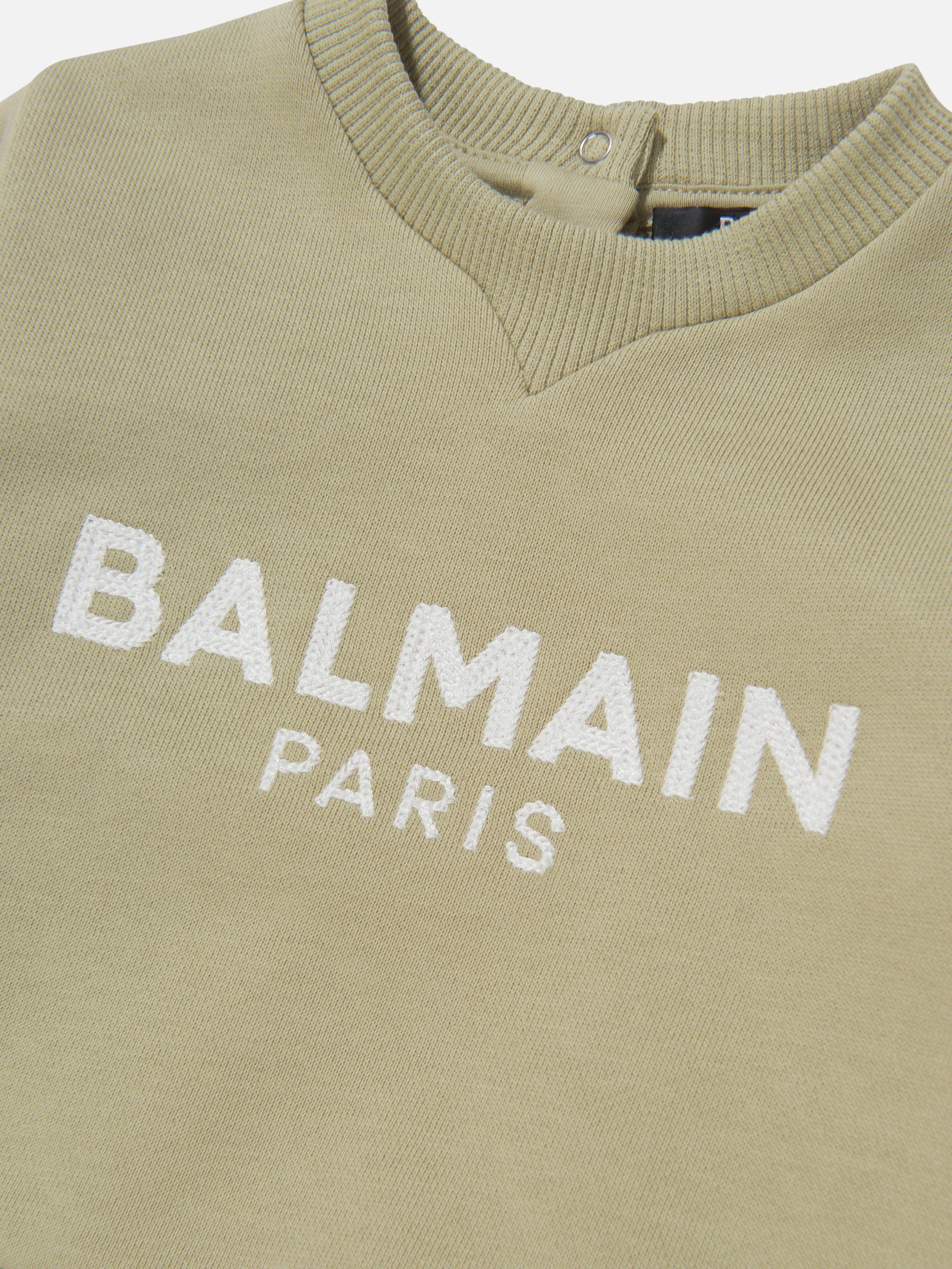 Balmain Baby Logo Sweatshirt in Green