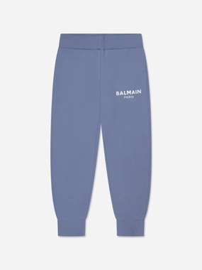 Balmain Boys Logo Joggers in Blue