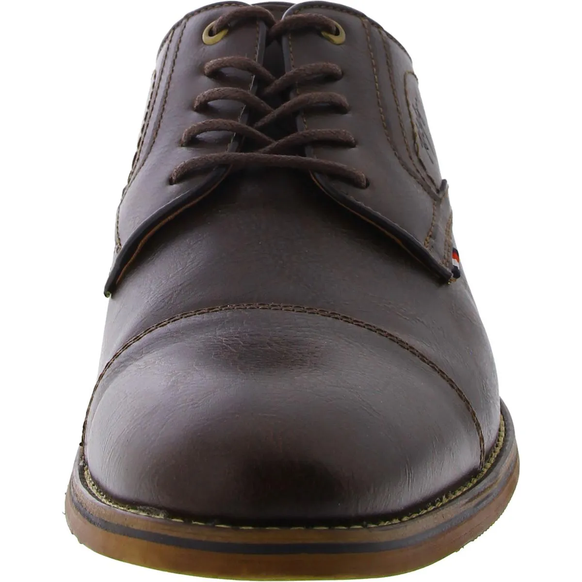 Banly Mens Faux Leather Lace Up Derby Shoes