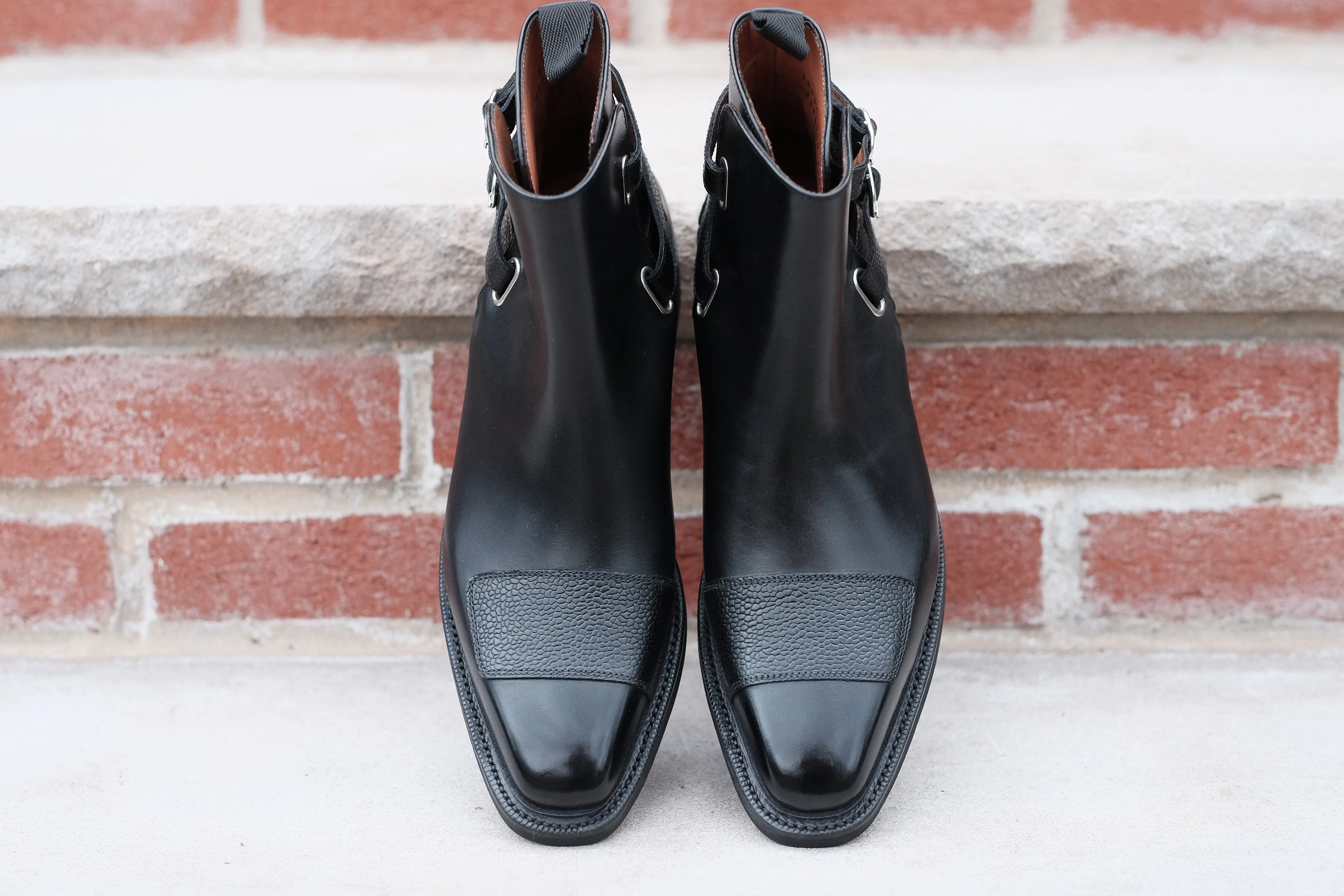 Barbosa - MTO - Black Calf / Black Grain - MGF Last - Double Country Rubber Sole - Storm Welt