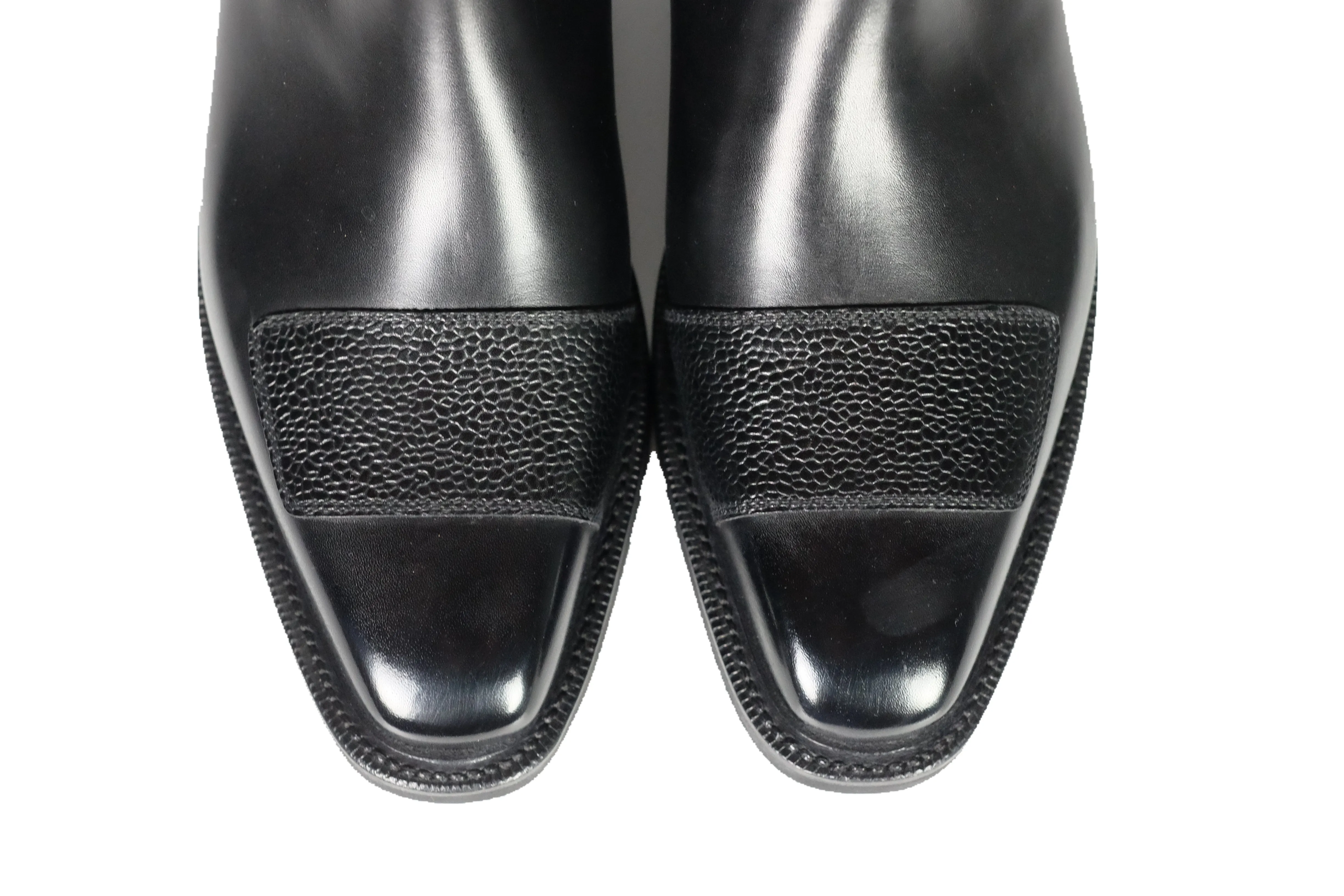 Barbosa - MTO - Black Calf / Black Grain - MGF Last - Double Country Rubber Sole - Storm Welt