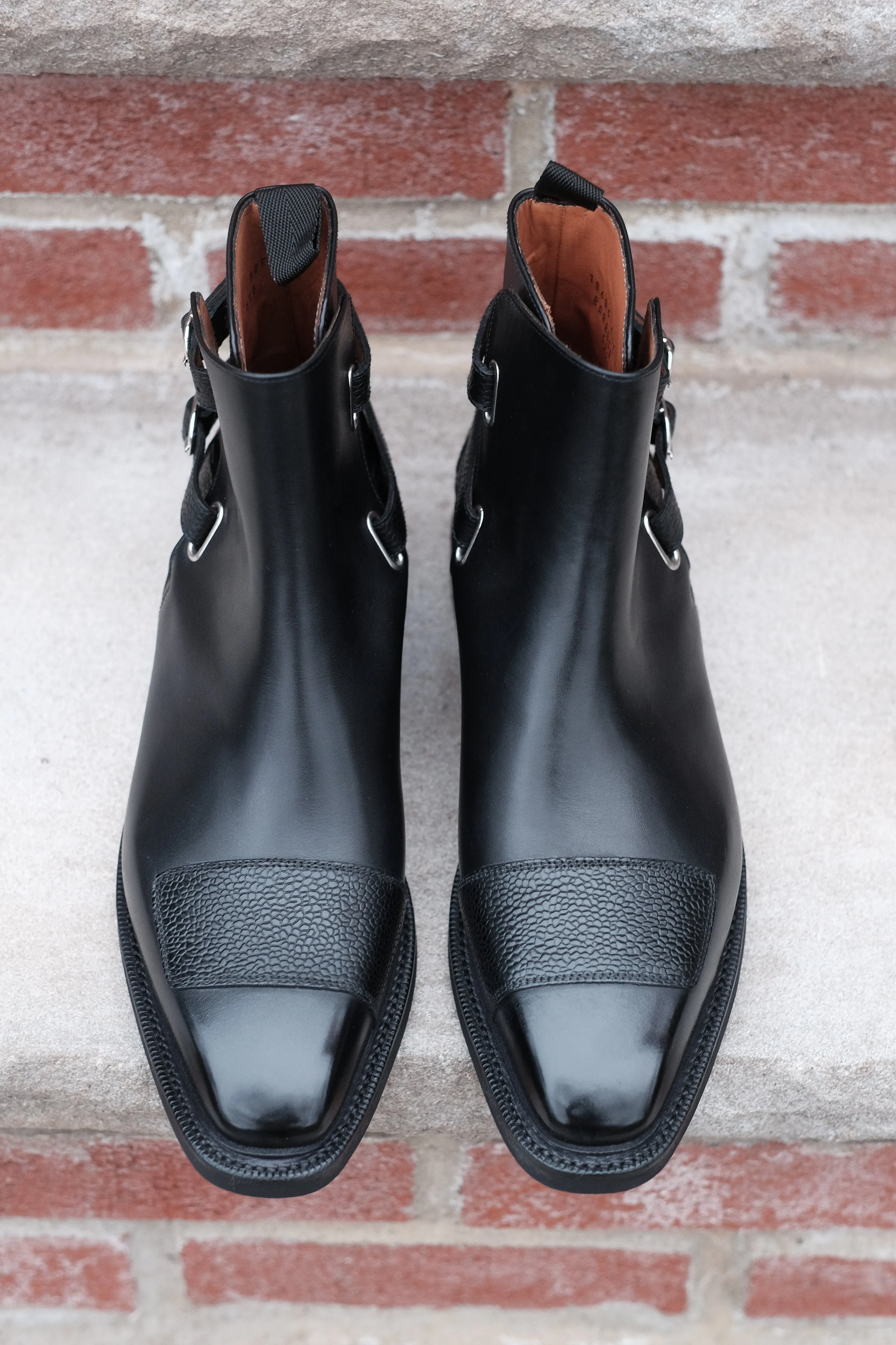 Barbosa - MTO - Black Calf / Black Grain - MGF Last - Double Country Rubber Sole - Storm Welt
