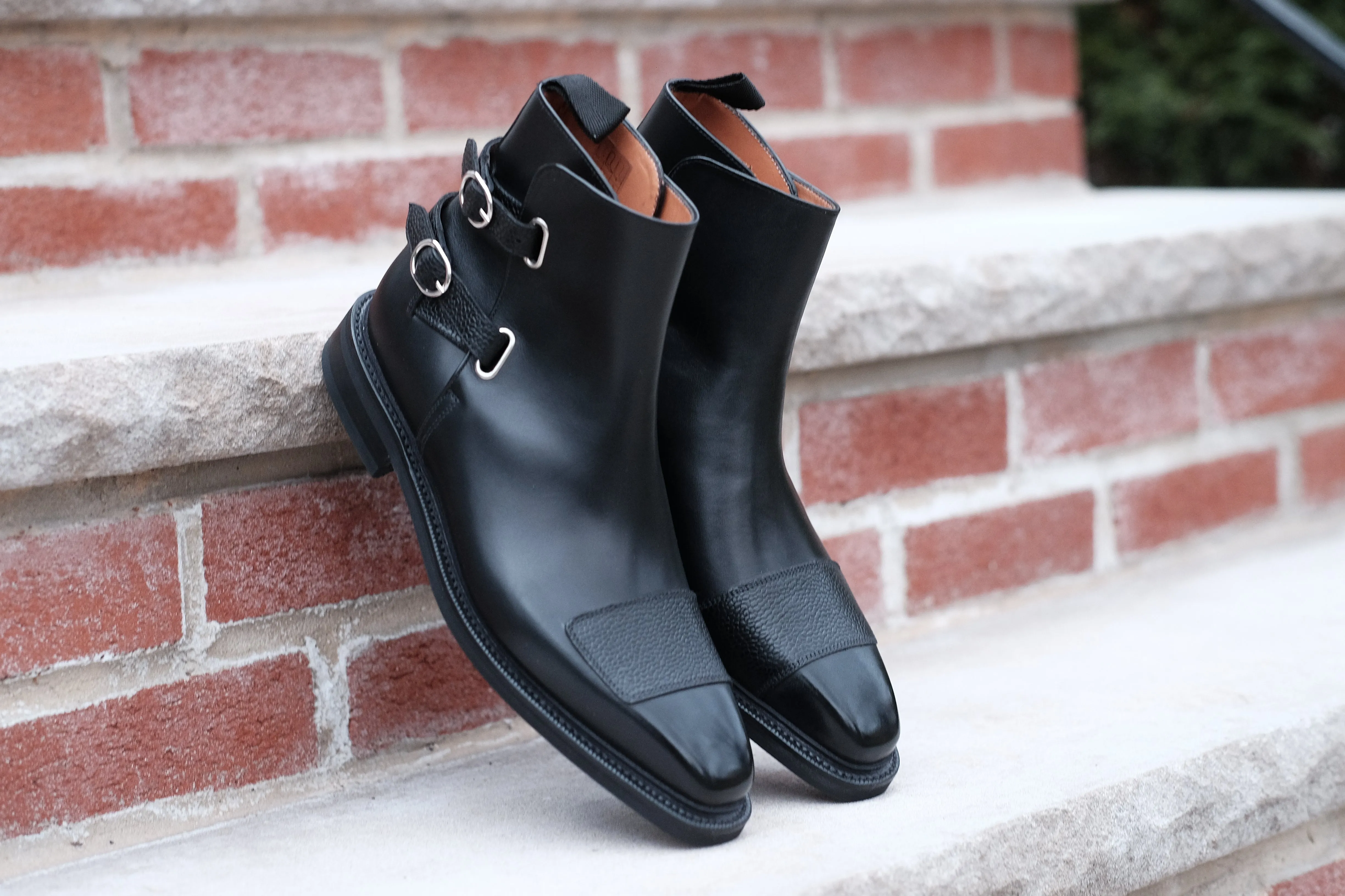 Barbosa - MTO - Black Calf / Black Grain - MGF Last - Double Country Rubber Sole - Storm Welt