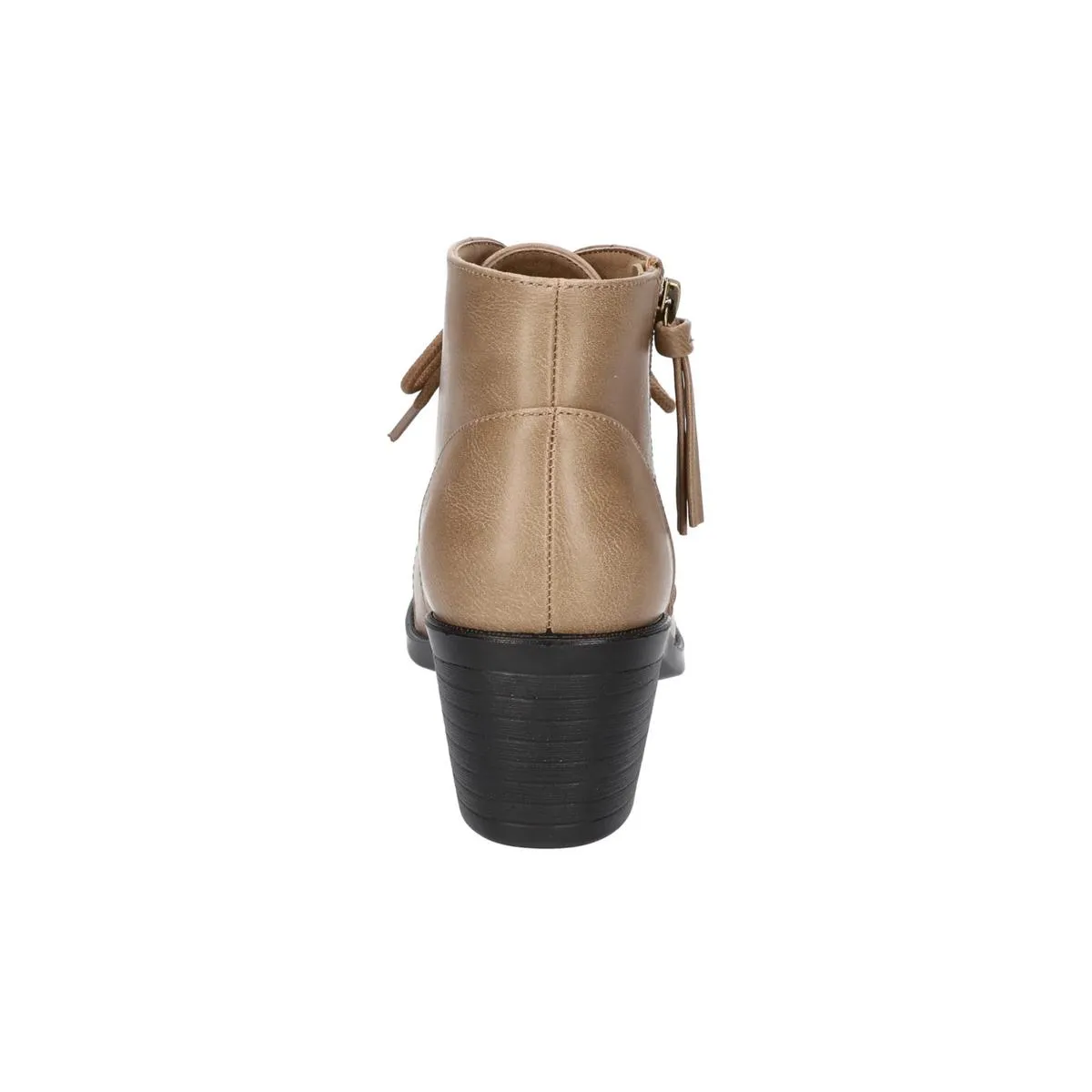 Becker Womens Zipper Faux Leather Ankle Boots