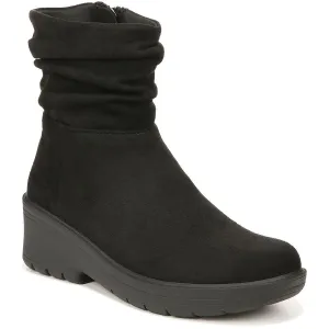 Berkley Womens Faux Suede Ruched Ankle Boots