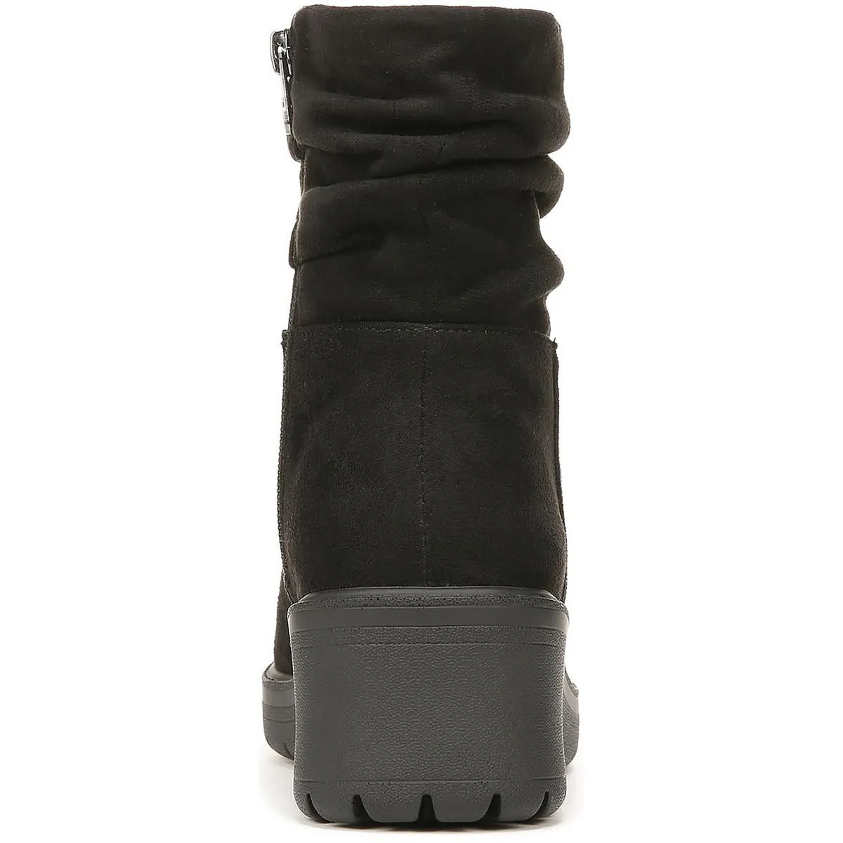 Berkley Womens Faux Suede Ruched Ankle Boots