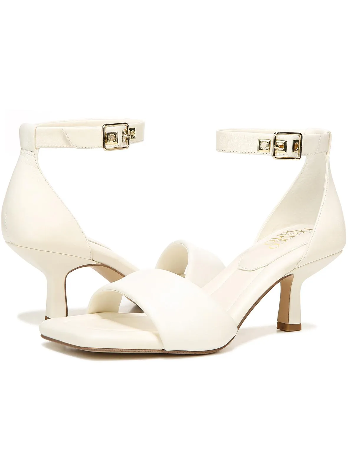 Bery Womens Leather Ankle Strap Heels