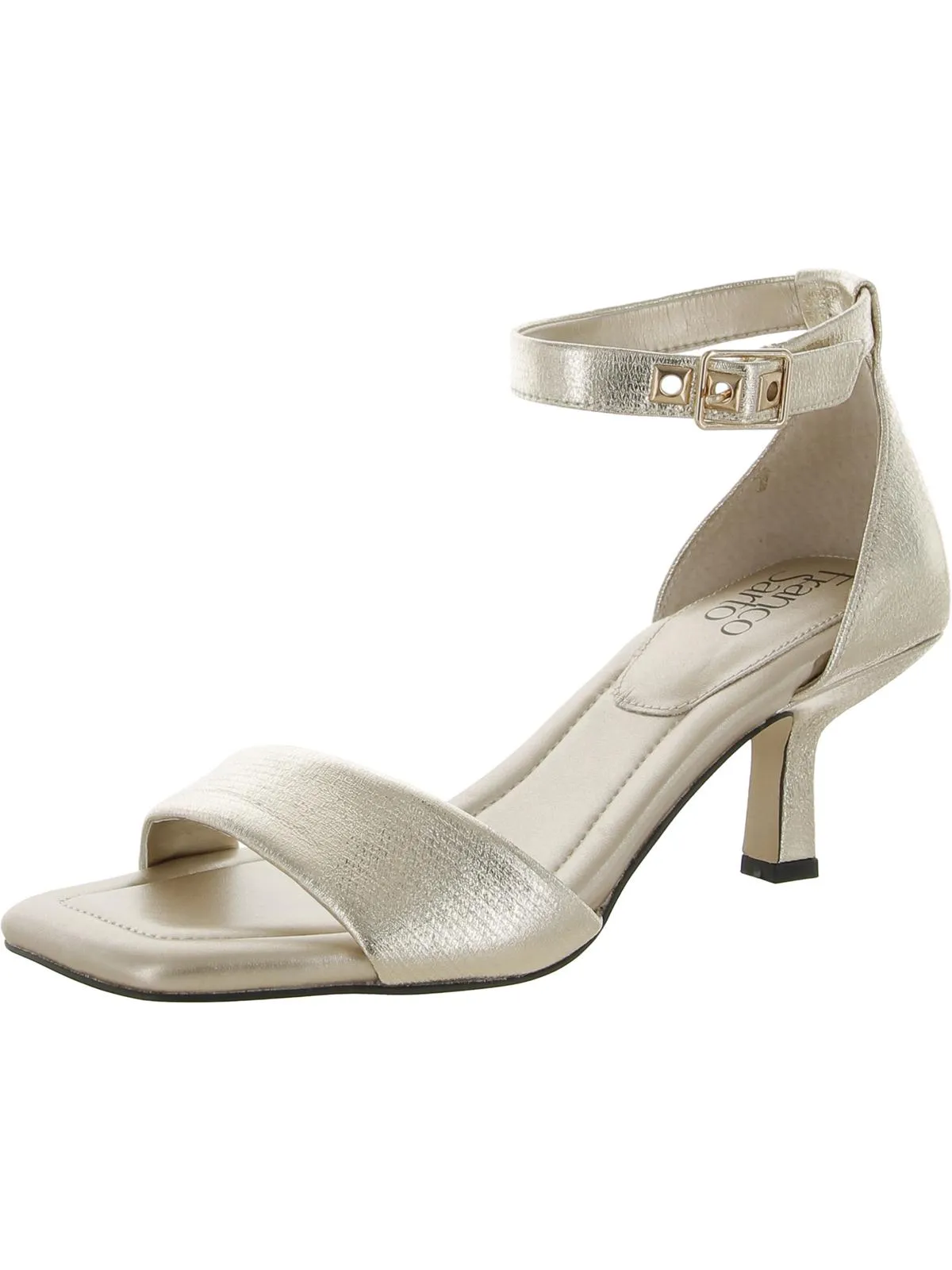 Bery Womens Leather Ankle Strap Heels