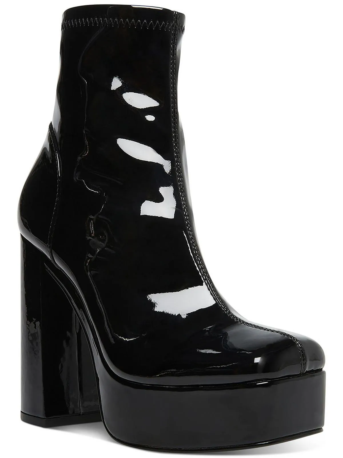 Bianca Womens Metallic Print Ankle Boots