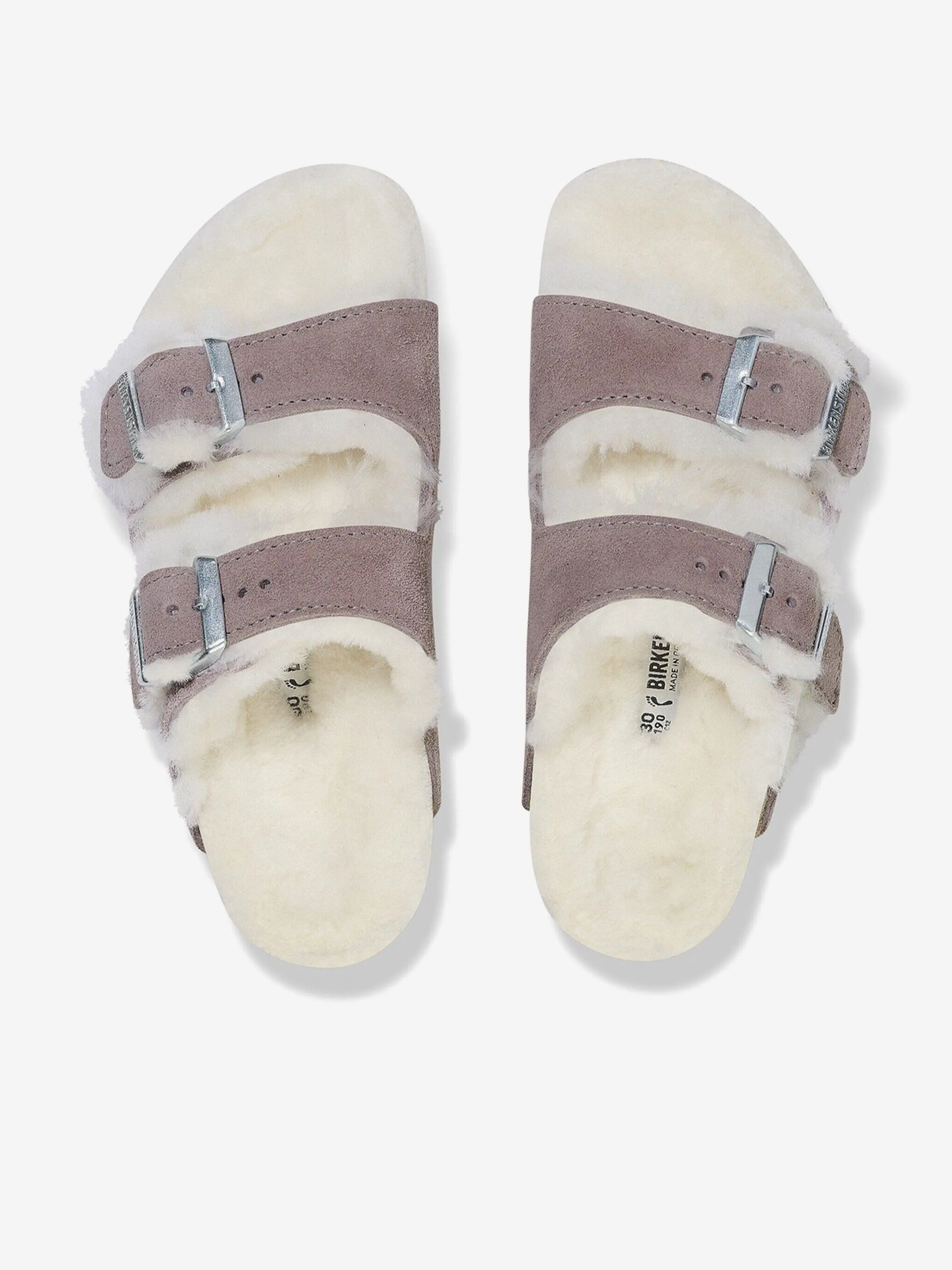 BIRKENSTOCK Girls Arizona Shearling Sandals in Purple