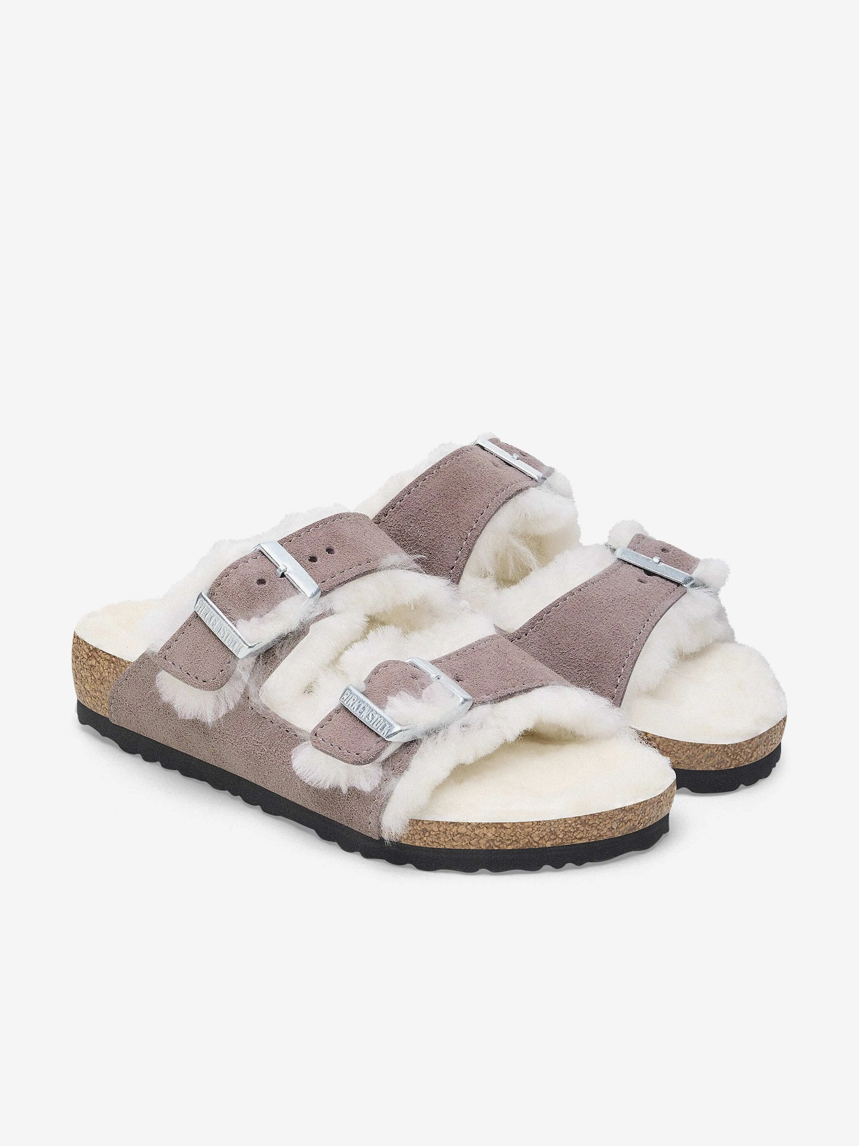 BIRKENSTOCK Girls Arizona Shearling Sandals in Purple