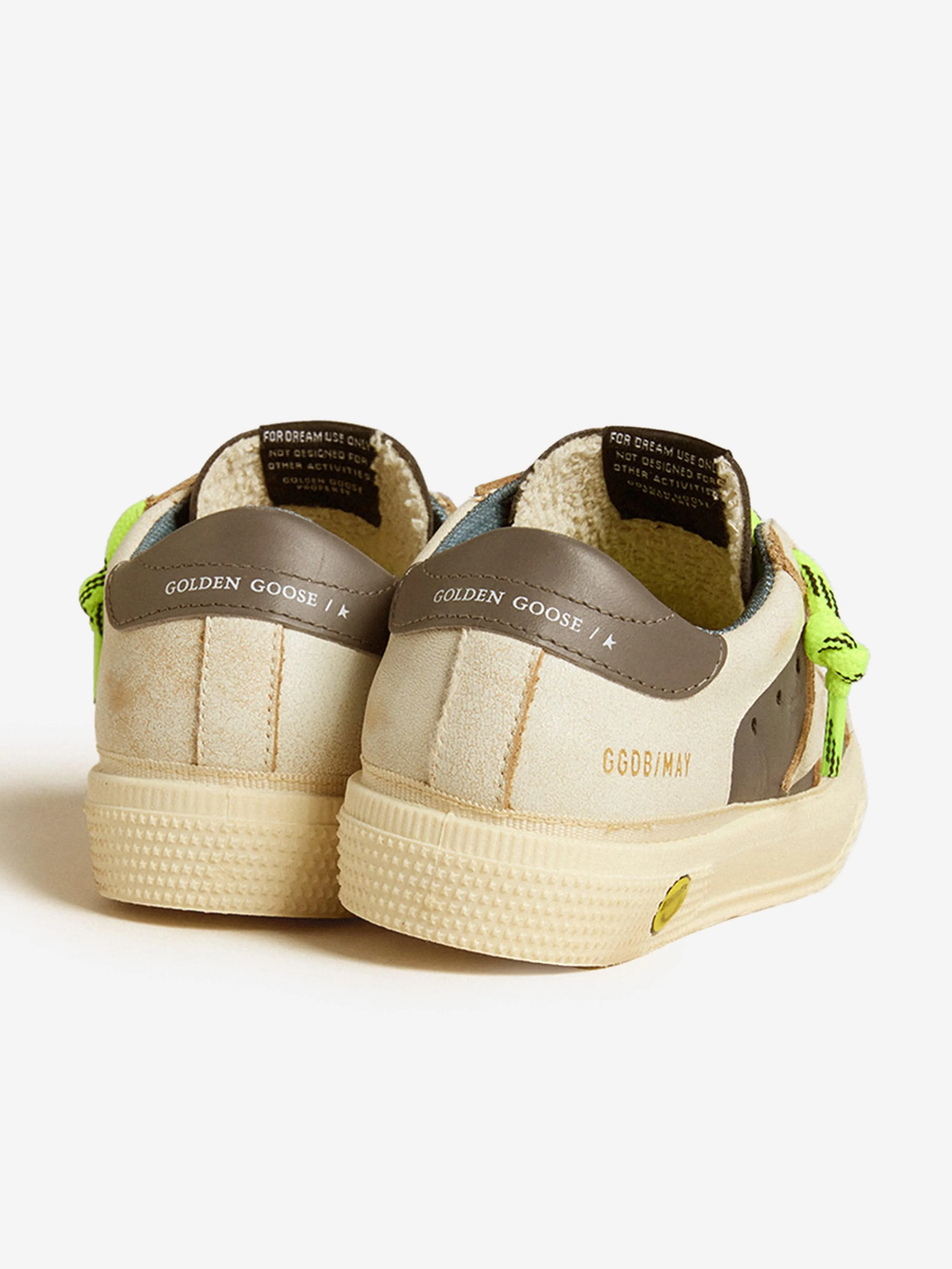 Boys Leather May Trainers in Blue