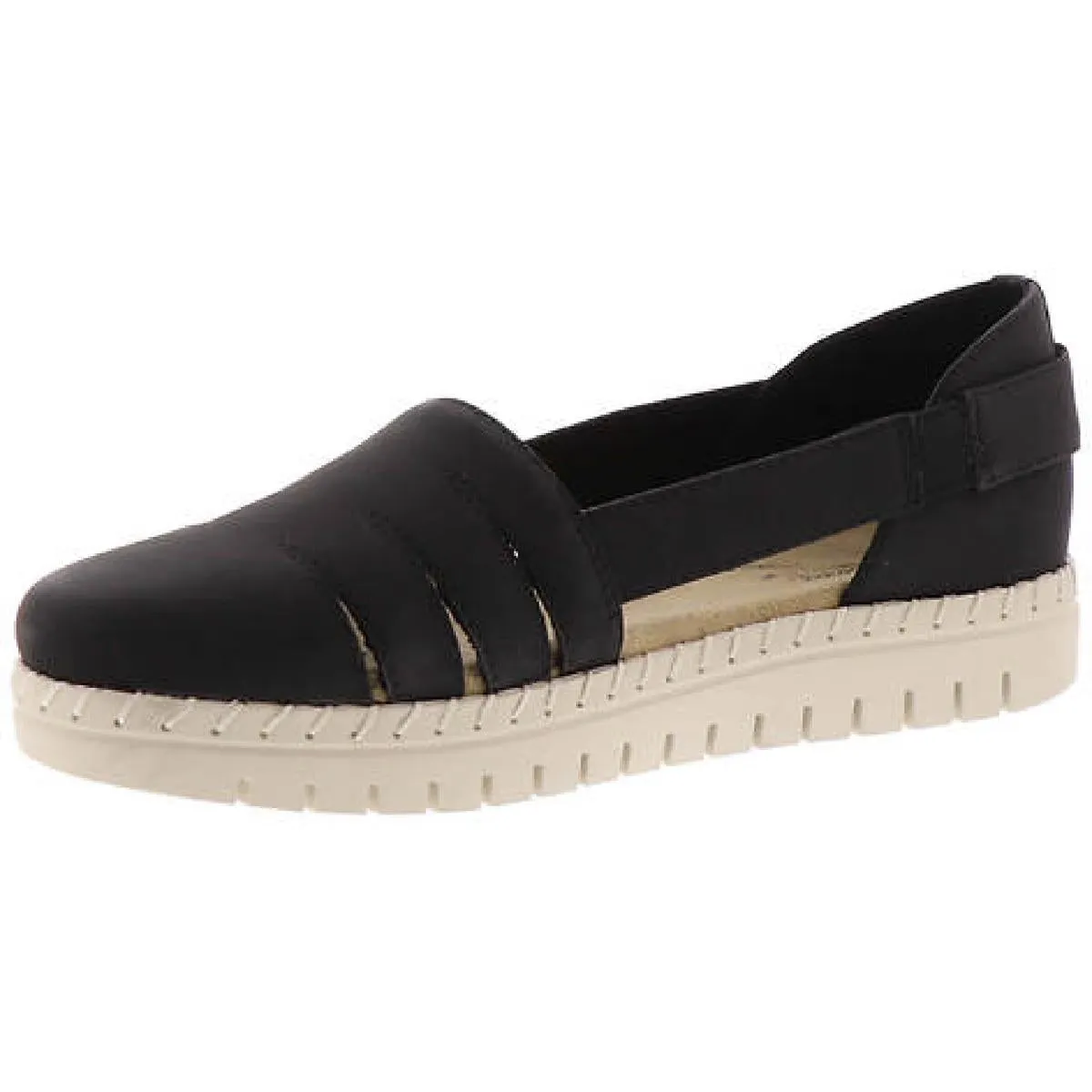Bugsy Womens Faux Leather Comfort Flats