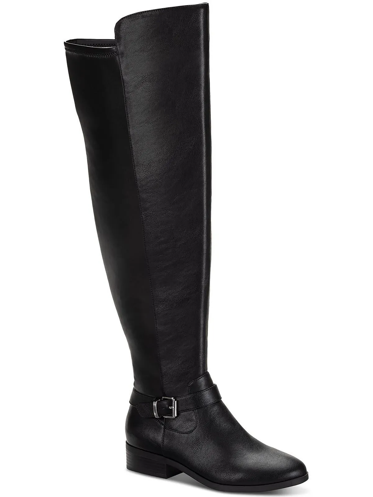 Charlaa Womens Faux Leather Buckle Over-The-Knee Boots