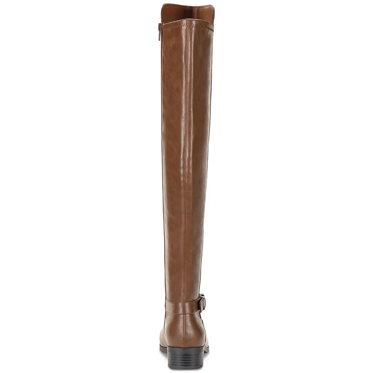 Charlaa Womens Faux Leather Buckle Over-The-Knee Boots