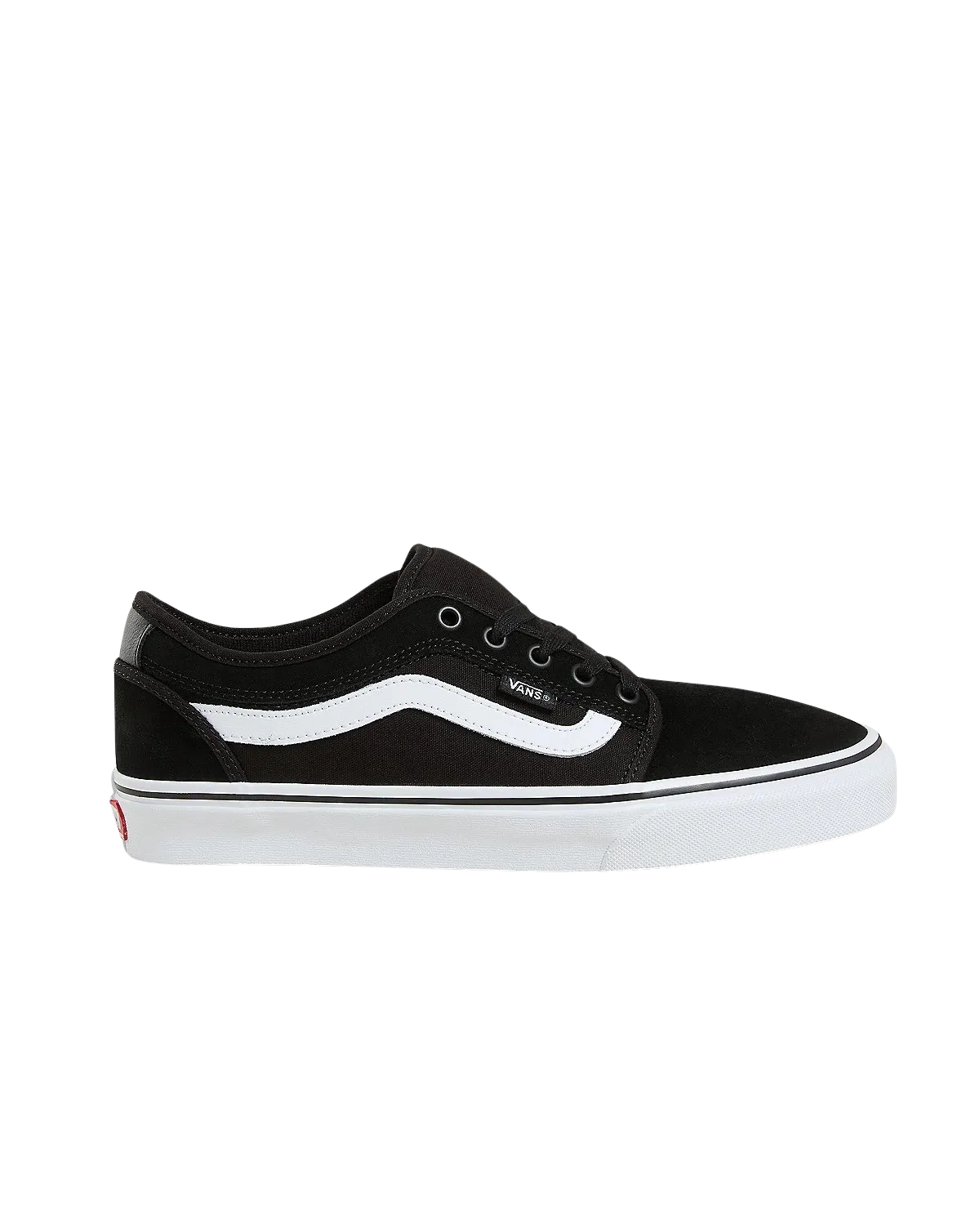 Chukka Low Sidestripe Shoes in Black & White