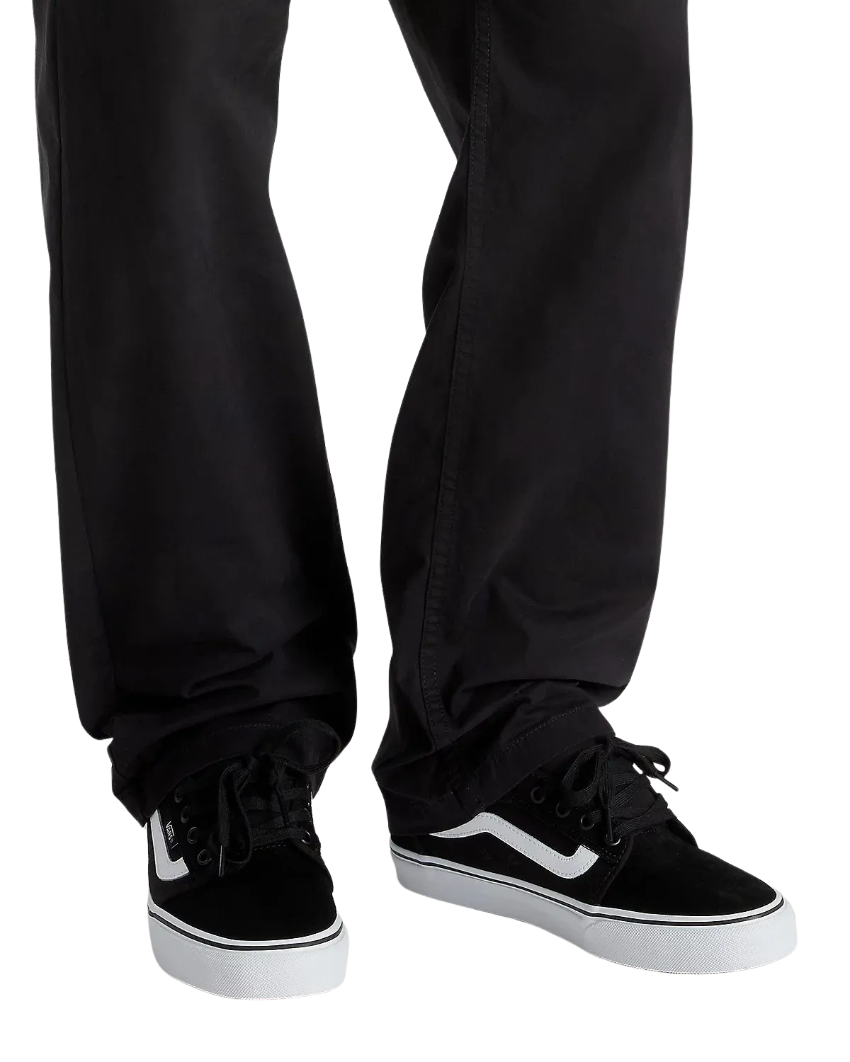 Chukka Low Sidestripe Shoes in Black & White