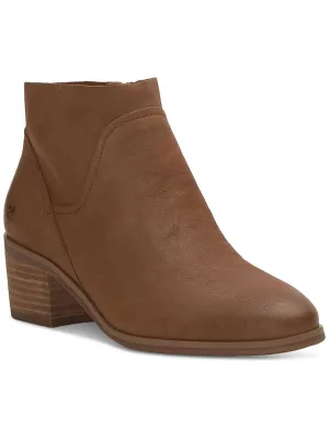 CLARAL Womens Leather Upper Leather Ankle Boots