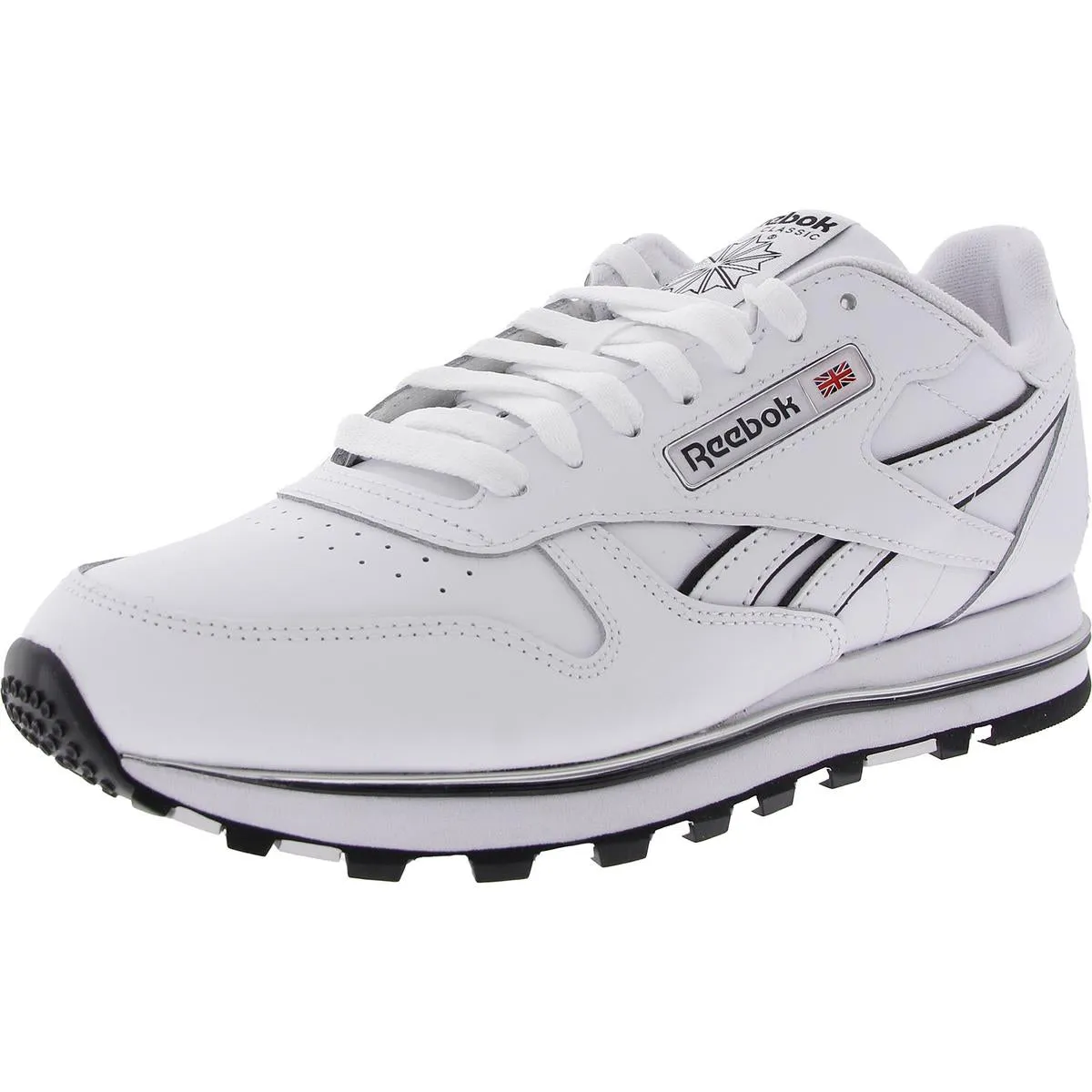 Classic Clip V2 Mens Lace-Up Leather Running & Training Shoes