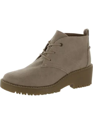 Daniella Womens Faux Suede Platform Chukka Boots