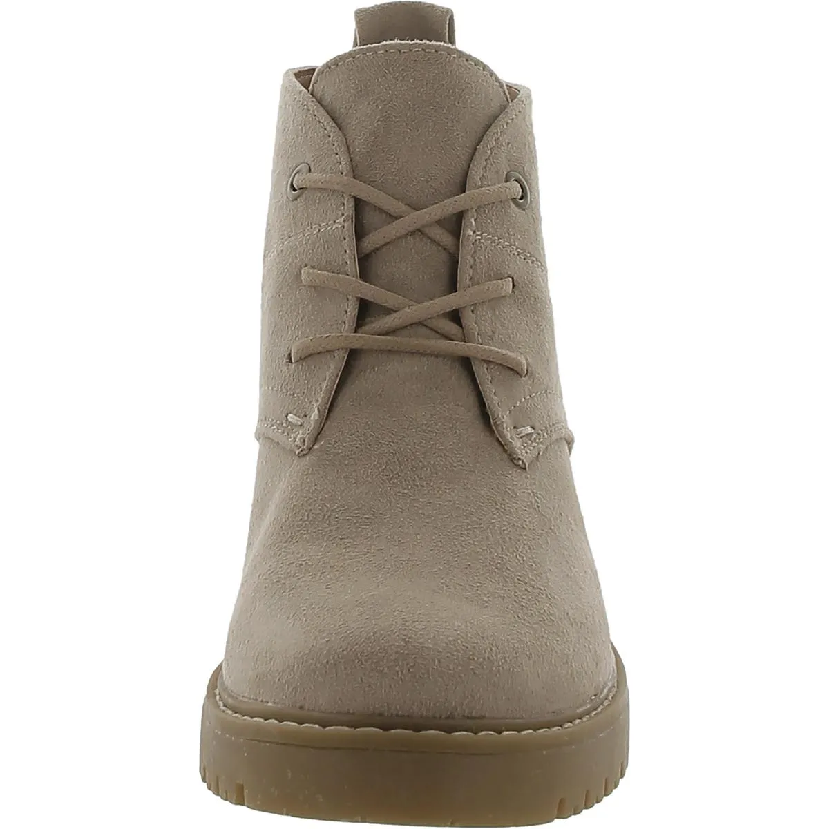 Daniella Womens Faux Suede Platform Chukka Boots