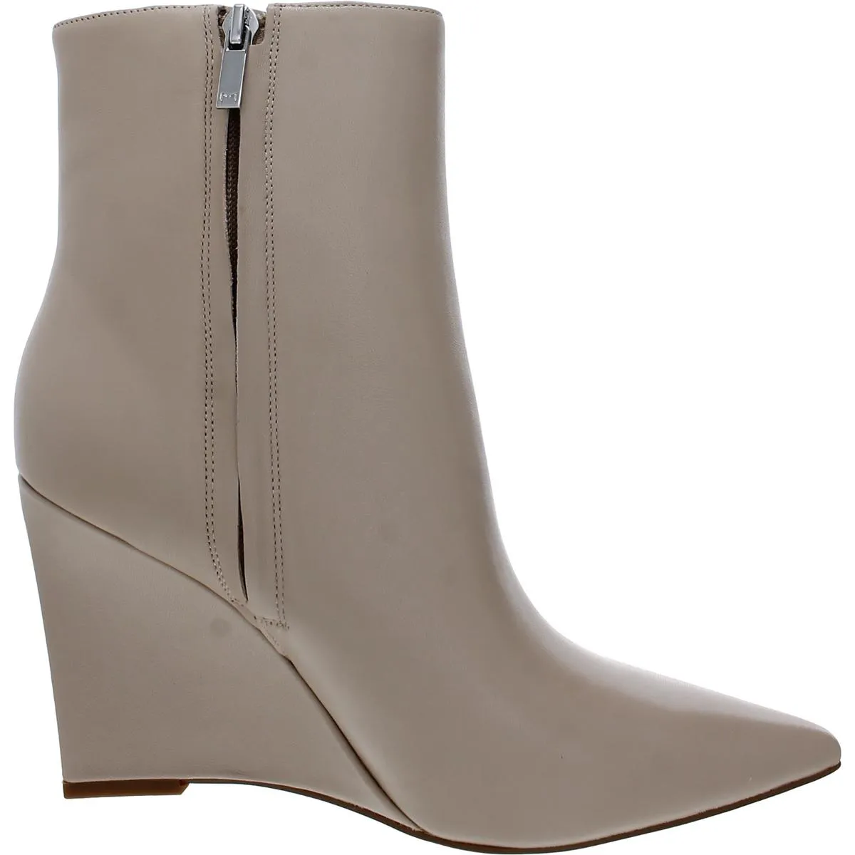 Dayna Womens Leather Ankle Boots Wedge Boots