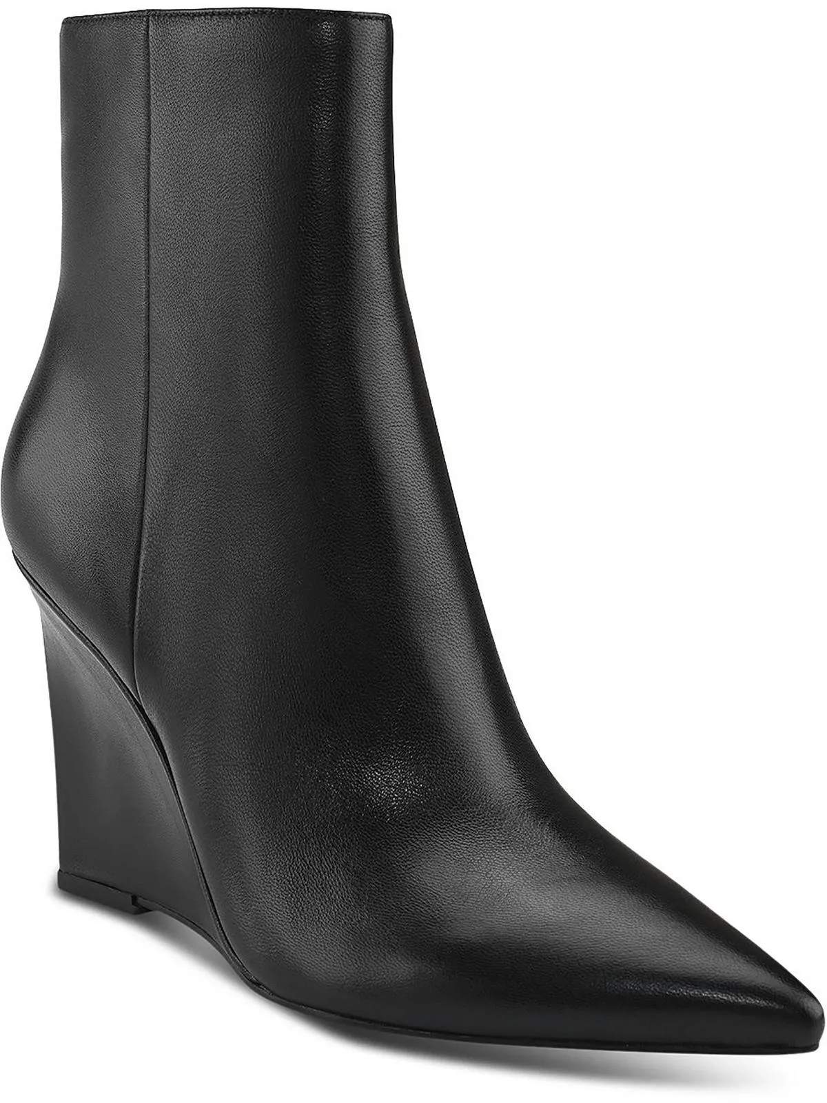 Dayna Womens Leather Ankle Boots Wedge Boots