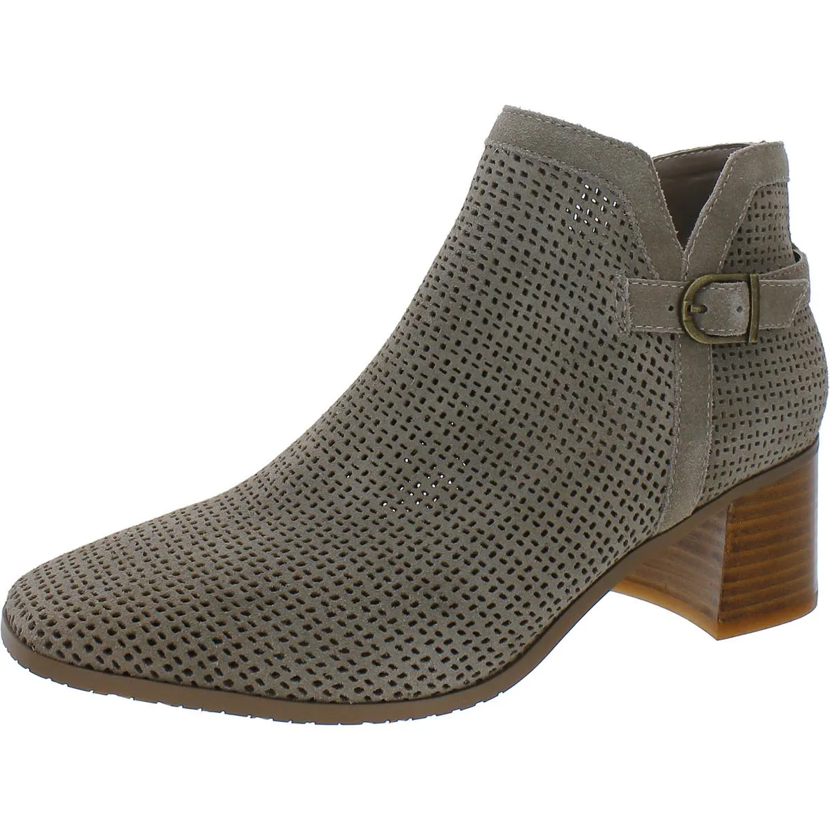 Denisgo Womens Faux Suede Block Heel Ankle Boots