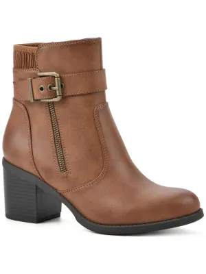 Dessert Womens Faux Leather Ankle Boots