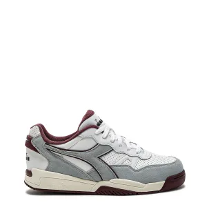 Diadora Womens Winner SL Trainer Moon Rock / Malaga Red