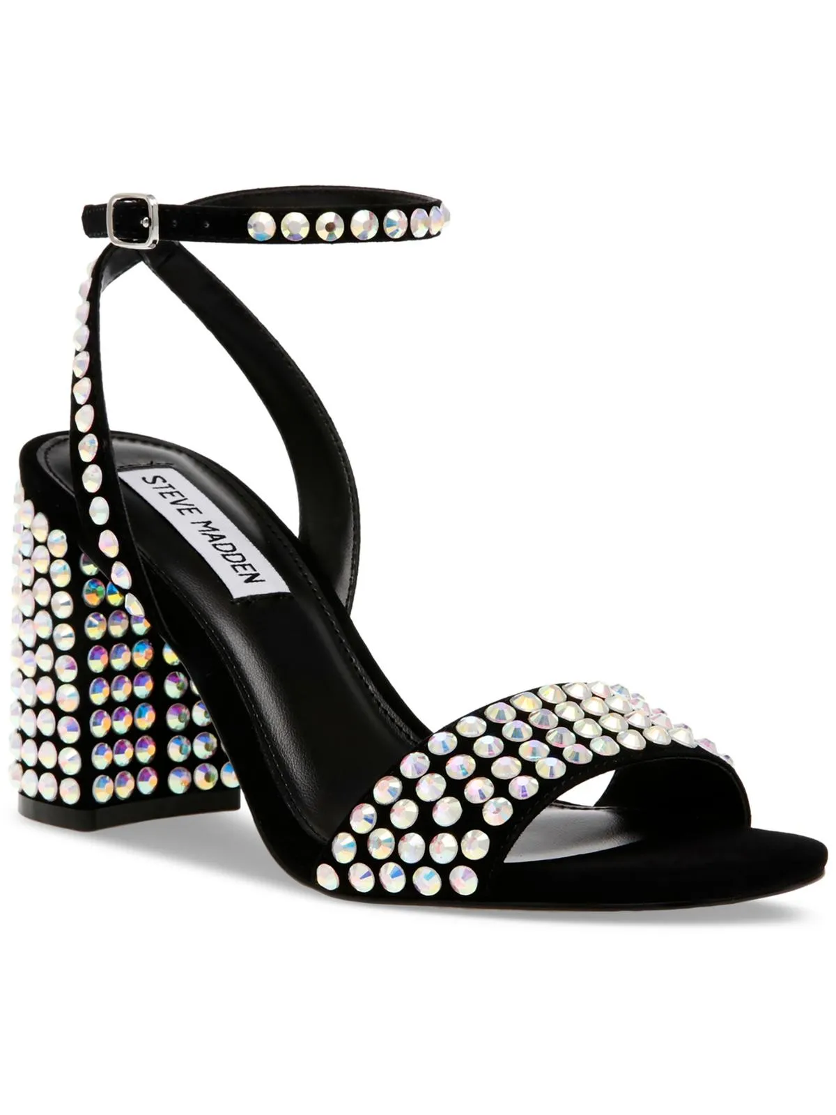 Domini Womens Leather Studded Ankle Strap