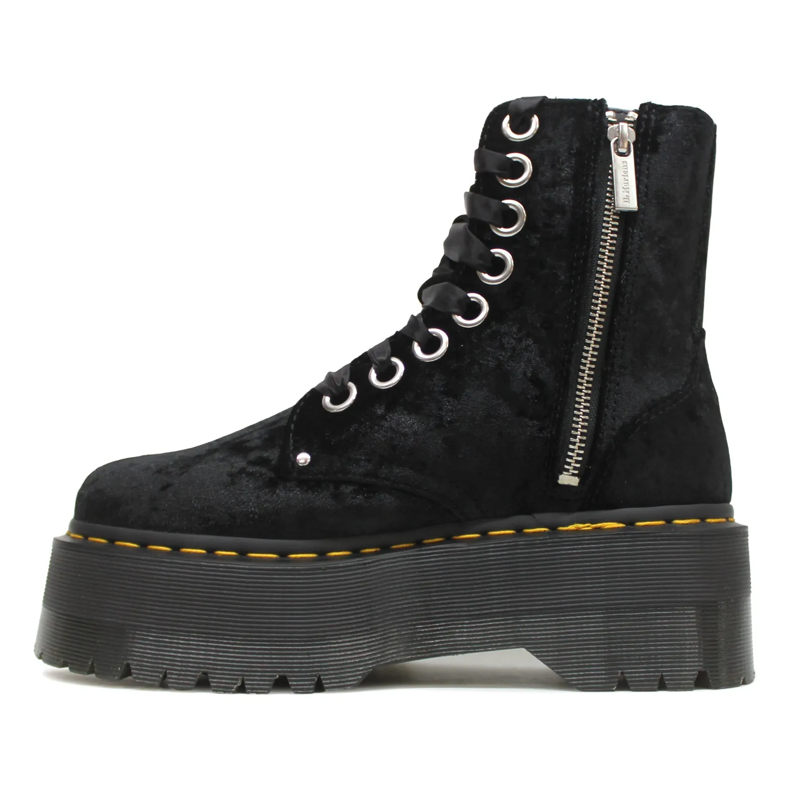 Dr. Martens Vegan Jadon Max Crushed Velvet Women's Ankle Platform Boots