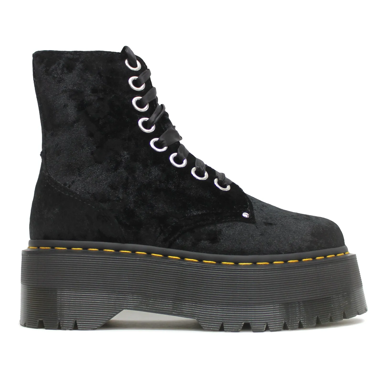 Dr. Martens Vegan Jadon Max Crushed Velvet Women's Ankle Platform Boots
