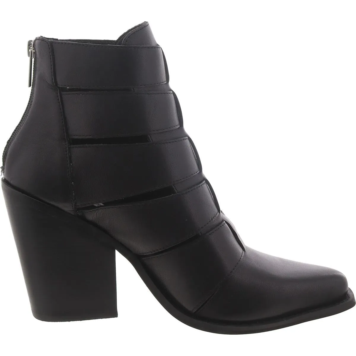 Drifter Womens Leather Cut-Out Ankle Boots