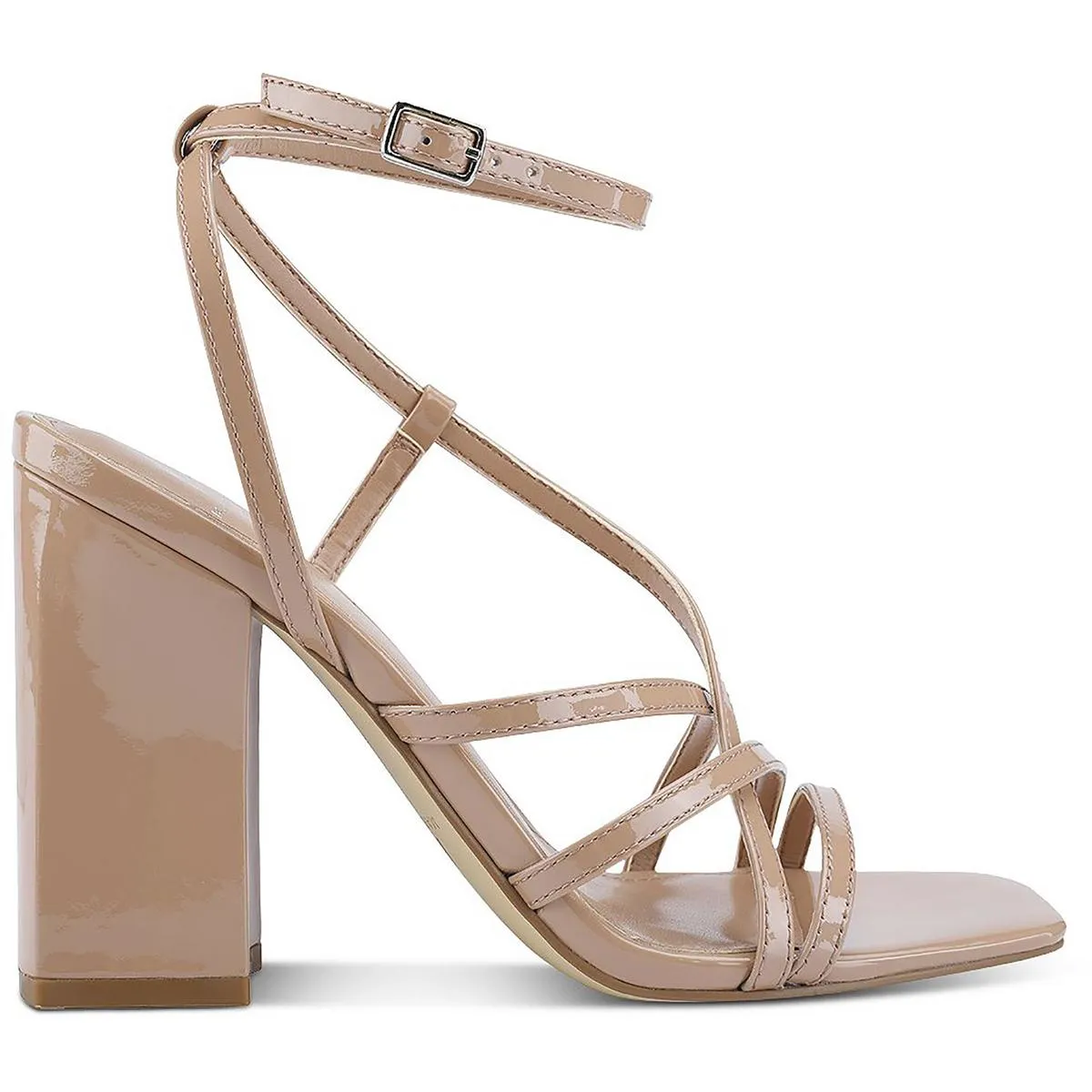 Edalyn Womens Strappy Metallic Ankle Strap